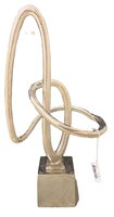 Zilverkleurig Deco Ornament Krul, Modern Design Object