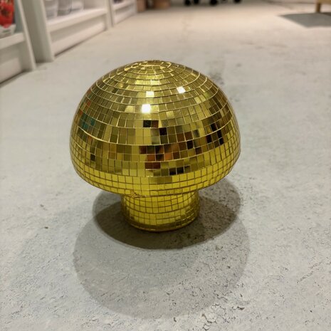 Gouden Decoratie Paddenstoel met Glanzende Steentjes van Concept Blanco