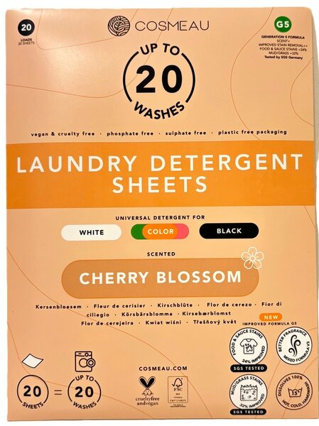 Wasstrips Cherry Blossom, Cosmeau 20 stuks