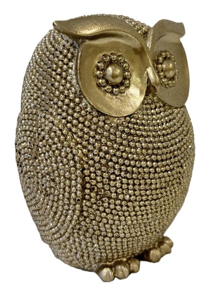 klein uiltje ornament met glitter