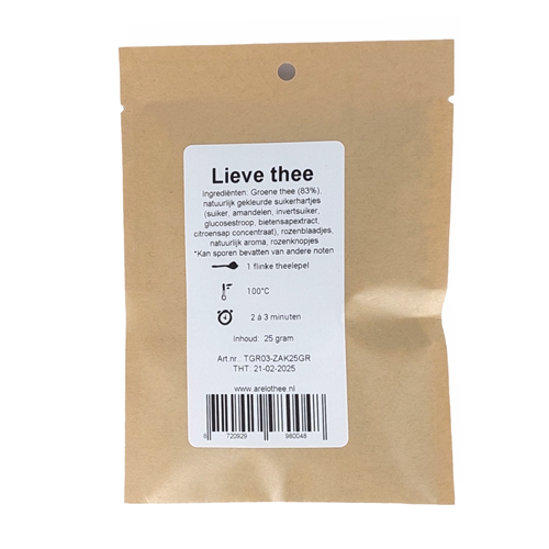 Lieve thee zakje - 25 gram Arelo thee