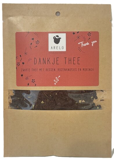 dankje thee, losse thee als bedankje