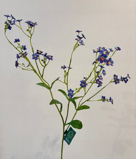 kunsttak, blauwe bloemetjes silkka