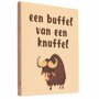 een buffel van een knuffel, tegeltje als cadeau